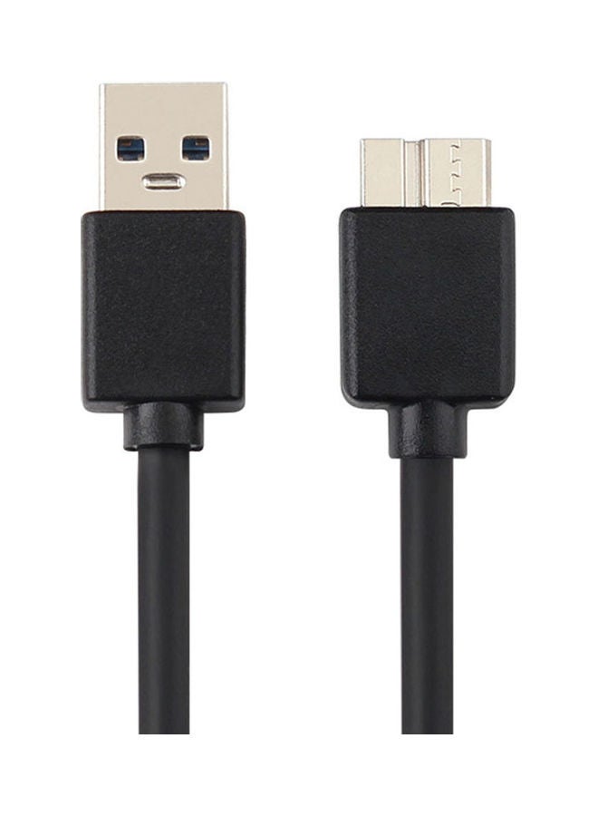 كابل بيانات USB 3.0 A ذكر إلى مايكرو B ذكر لمحرك الأقراص الصلبة أسود - Image 4