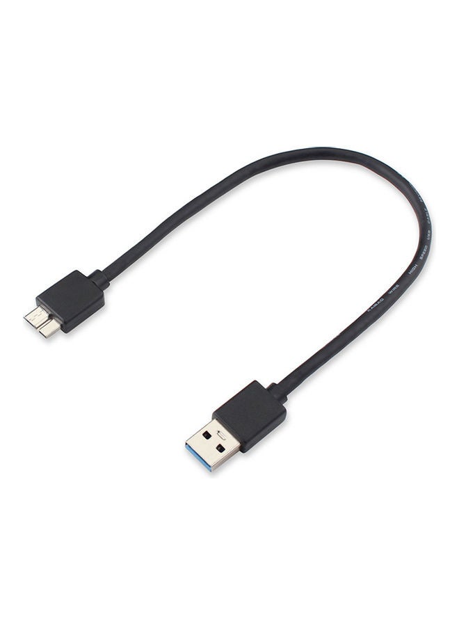 كابل بيانات USB 3.0 A ذكر إلى مايكرو B ذكر لمحرك الأقراص الصلبة أسود - Image 3