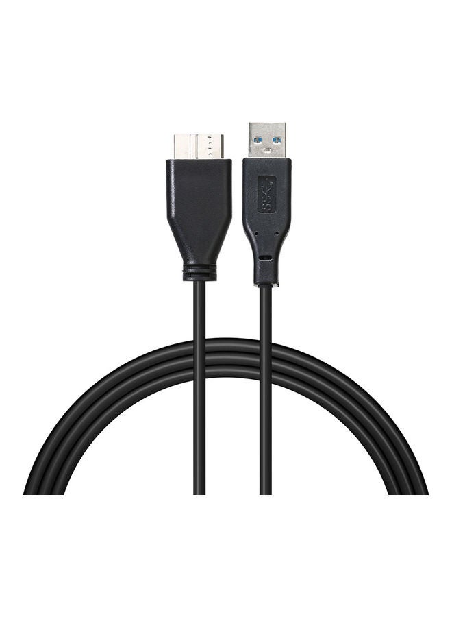كابل بيانات USB 3.0 A ذكر إلى مايكرو B ذكر لمحرك الأقراص الصلبة أسود - Image 1