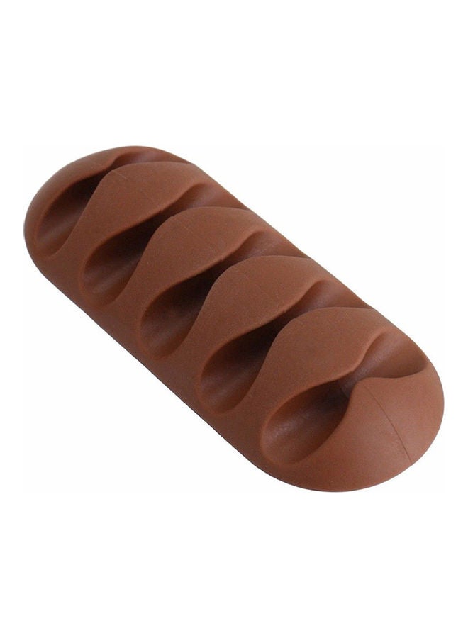 حامل سلك مزود بعدد 5 فتحات بلون القهوة - Image 1