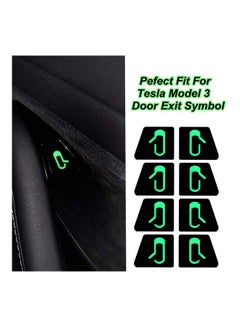 Generic 8-Piece Door Opening Tips White Luminous Sticker Kit Modified Trim  - Image 1
