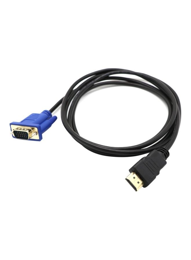 كابل محول من HDMI إلى VGA ذكرٍ بدقة 1080P الأسود / الأزرق - Image 1