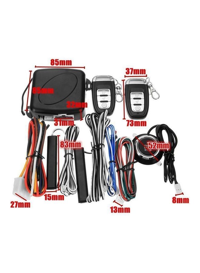 Generic 8-Piece 12V Car Alarm Start Security System Anti-theft Keyless Remote Kit  - Image 1
