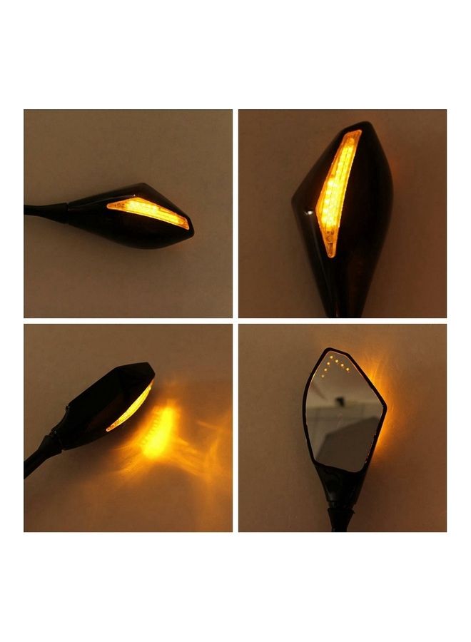 مصباح LED للمرايا المدمجة لإشارة الانعطاف للدراجات النارية - Image 4