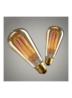 40W E27 220-240V Edison Light Bulb, Retro Yellow Light W-filament Bulb Coffee House Decor Industrial Style Lamp Multicolour 15x15x15cm