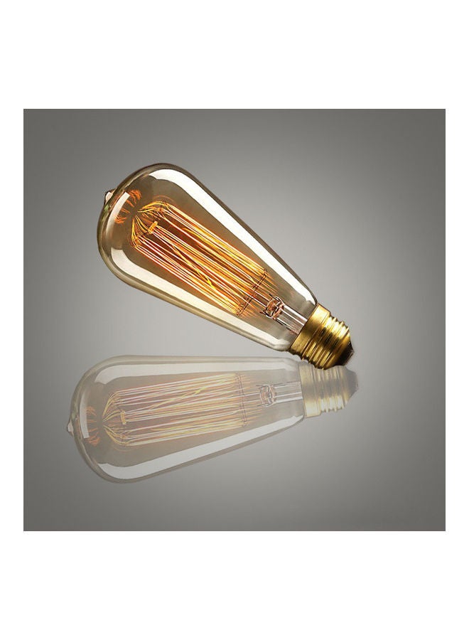 Generic - 40W E27 220-240V Edison Light Bulb, Retro Yellow Light W-filament Bulb Coffee House Decor Industrial Style Lamp Multicolour 15x15x15cm - Image 1