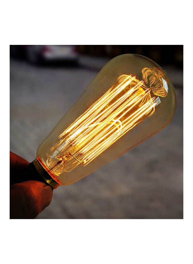 Generic - 40W E27 220-240V Edison Light Bulb, Retro Yellow Light W-filament Bulb Coffee House Decor Industrial Style Lamp Multicolour 15x15x15cm - Image 1