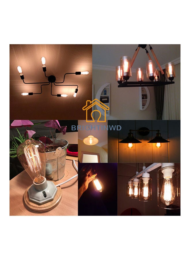 Generic - 40W E27 220-240V Edison Light Bulb, Retro Yellow Light W-filament Bulb Coffee House Decor Industrial Style Lamp Multicolour 15x15x15cm - Image 1
