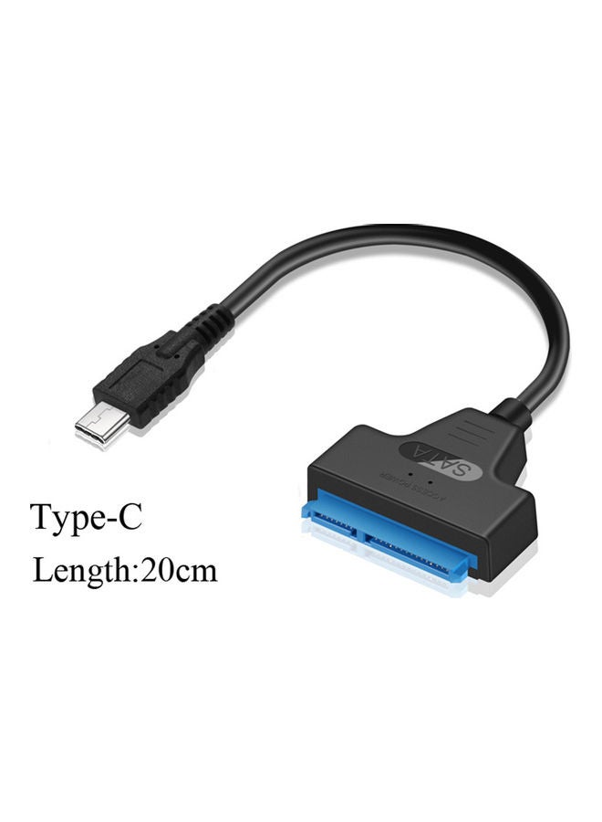 Type-C/USB 2.0 To SATA Cable Adapter Black  - Image 1