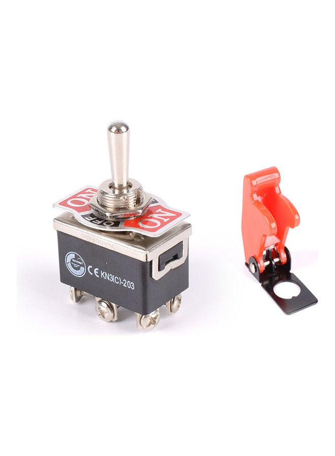 Generic Heavy Duty Toggle Switch Flick ON/OFF Car Dash DPDT Missile Cover  - Image 1