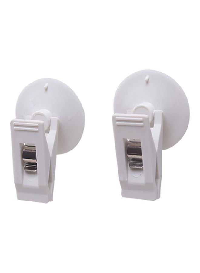 Generic 1 Pair Car Interior Window Curtain Clip Suction Cup Towel Ticket Holder Clamp 