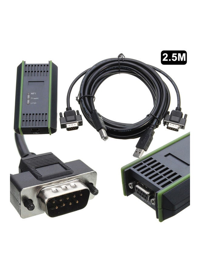 2.5m USB PLC Programming Download Cable for S7-200/300/MPI 6ES7972-0CB20-0XA0 Black - Image 1