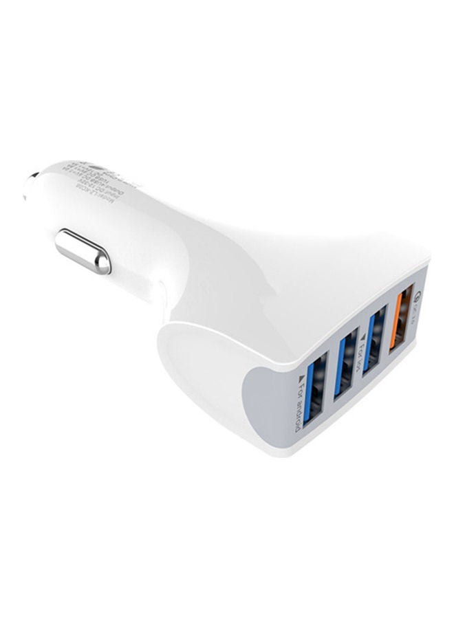 شاحن سيارة محمول بتقنية الشحن السريع QC 3.0 مزود ب4 منافذ USB