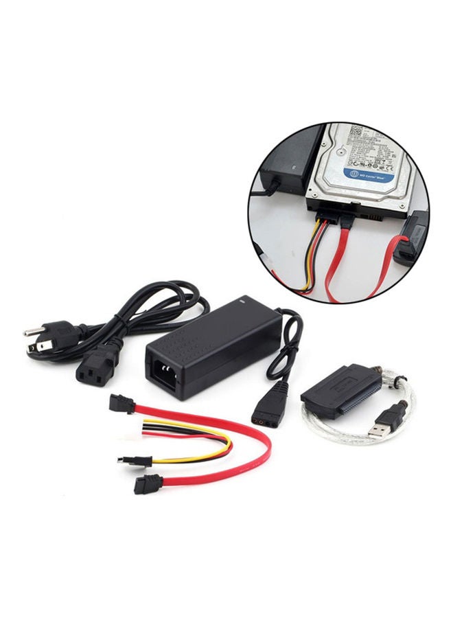 SATA/IDE Drive to USB 2.0 Adapter Converter Cable for 2.5/3.5 inch Hard Disk Black  - Image 1