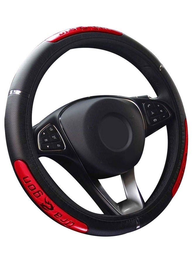 Generic Dragon Design Faux Leather Car Steering Wheel Cover  - Image 1