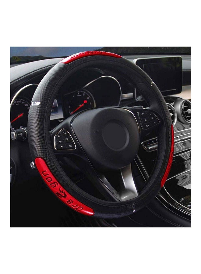 Generic Dragon Design Faux Leather Car Steering Wheel Cover  - Image 2