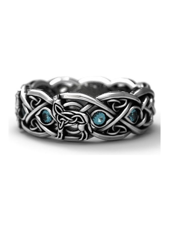 Silver Plated Alloy Topaz Studded Ring  - Image 3