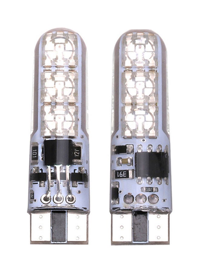 2-Piece T10 5050-6SMD RGB LED Auto Car License Plate Show Width Light - Image 1