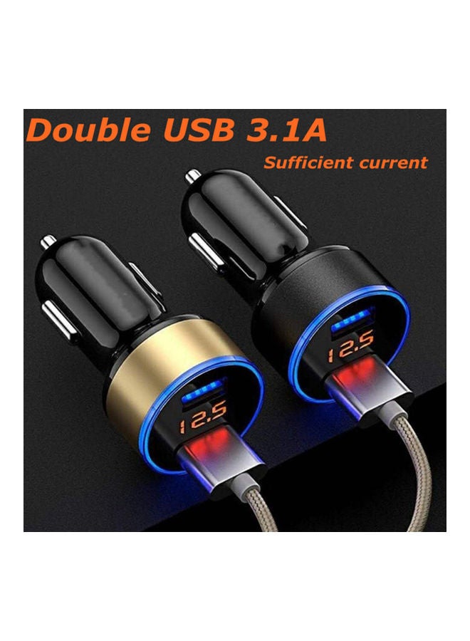 شاحن سيارة بمنفذ USB مزدوج بجهد 5 فولت وشدة تيار 3.1 أمبير - Image 2