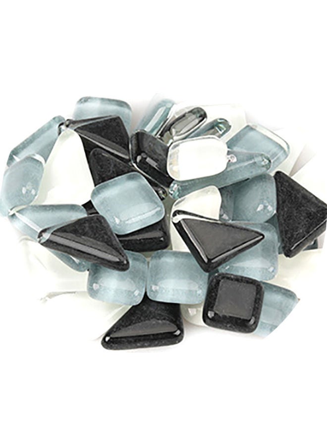 500-Piece Irregular Mixed Glass Mosaic Stones for Decor Multicolour 1 x 1 x 0.4cm
