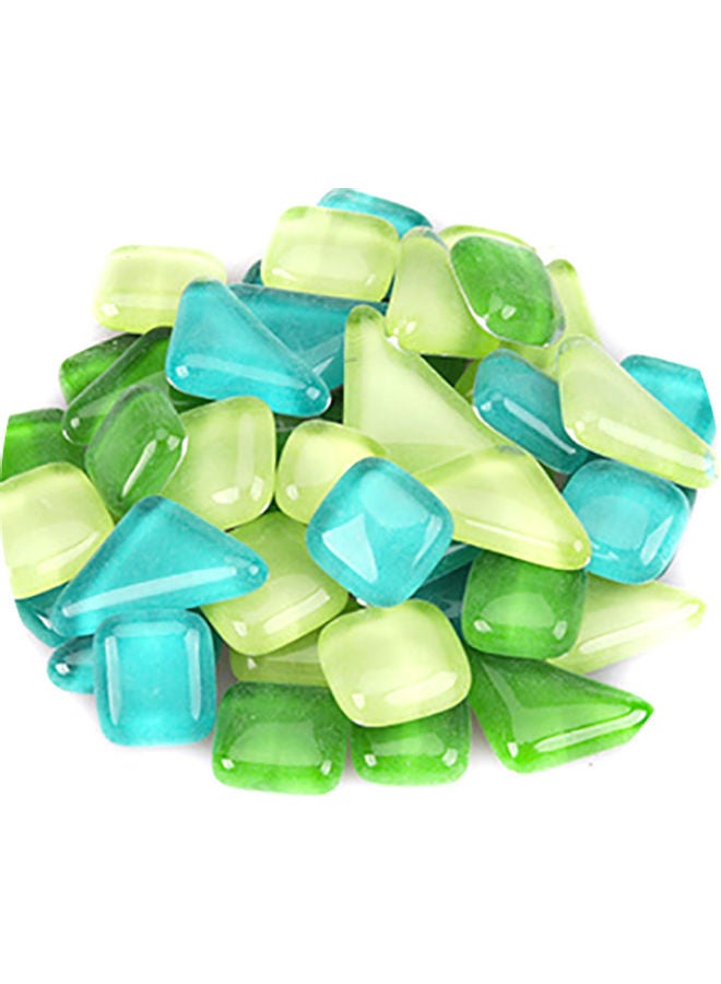 500-Piece Ceramic Square Glass DIY Crafts Mosaic Tiles Multicolour 1 x 1 x 0.4cm - Image 1
