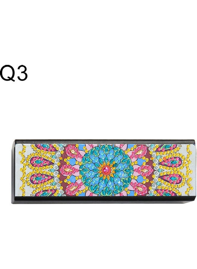 صندوق نظارة متعدد الأشكال برسمة من الماس يمكنك استخدامه بنفسك متعدد الألوان 16 x 5.4 x 3.6سم