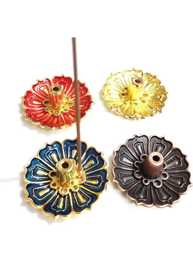9-Hole Lotus Flower Incense Holder Plate for Sticks Cone Decor Golden 20 x 10 x 20cm  - Image 2