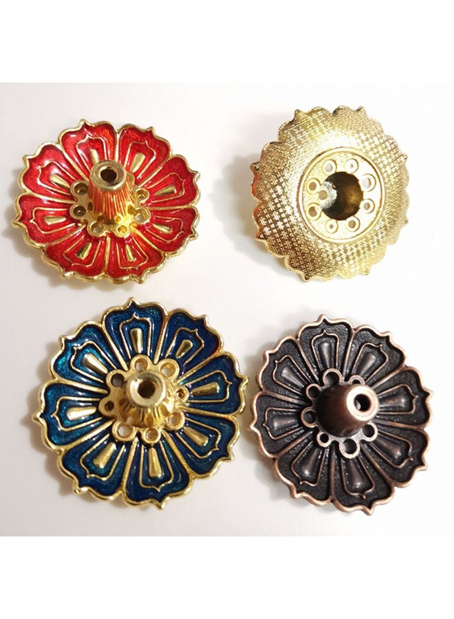 9-Hole Lotus Flower Incense Holder Plate for Sticks Cone Decor Golden 20 x 10 x 20cm  - Image 3
