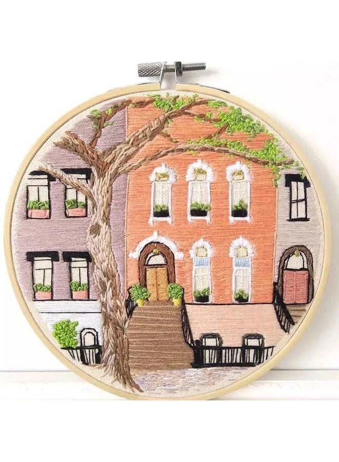 House/Shop DIY Ribbon 3D Embroidery Kit Home Decor Needlework Sewing Crafts Multicolour 15 x 15 x 5cm - Image 1