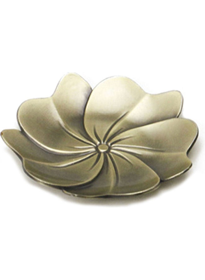 Waterdrop Gourd Lotus Shape Brass Incense Stick Coil Burners Holder Random Colour Plate 20 x 10 x 20cm  - Image 1