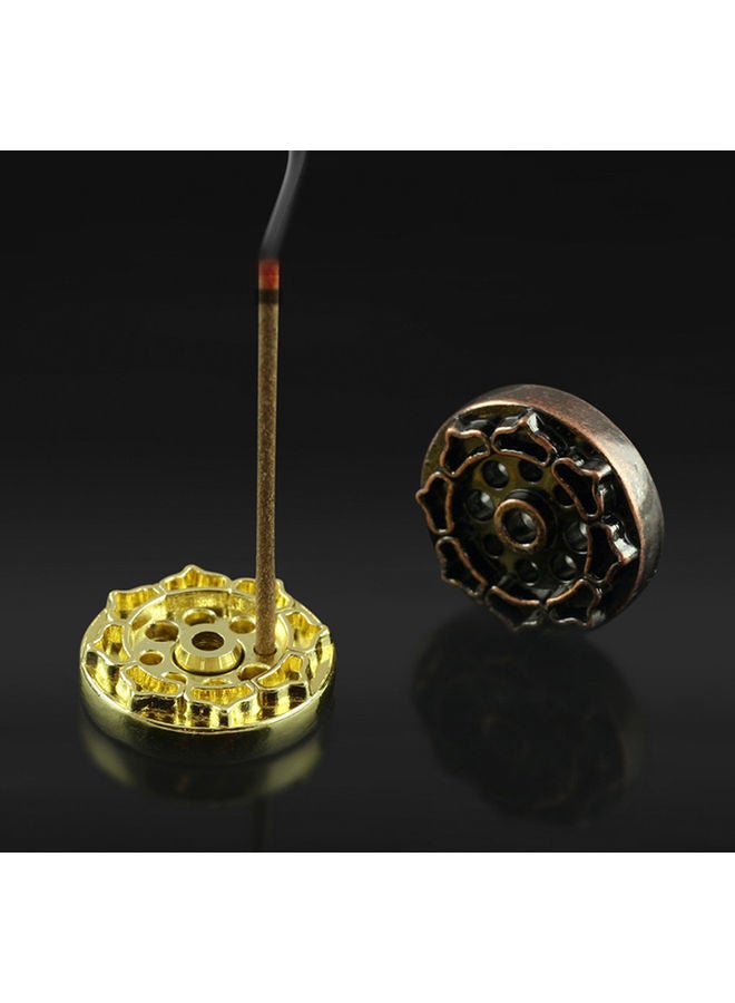Waterdrop Gourd Lotus Shape Brass Incense Stick Coil Burners Holder Random Colour Plate 20 x 10 x 20cm  - Image 5