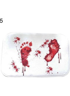 Halloween Bloody Footprint Bath Mat Multicolour 20 x 10 x 20cm