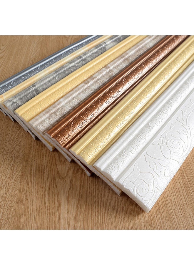 Self-Adhesive 3D Skirting Sticker Foot Line Frame Beige 20 x 10 x 20cm  - Image 2