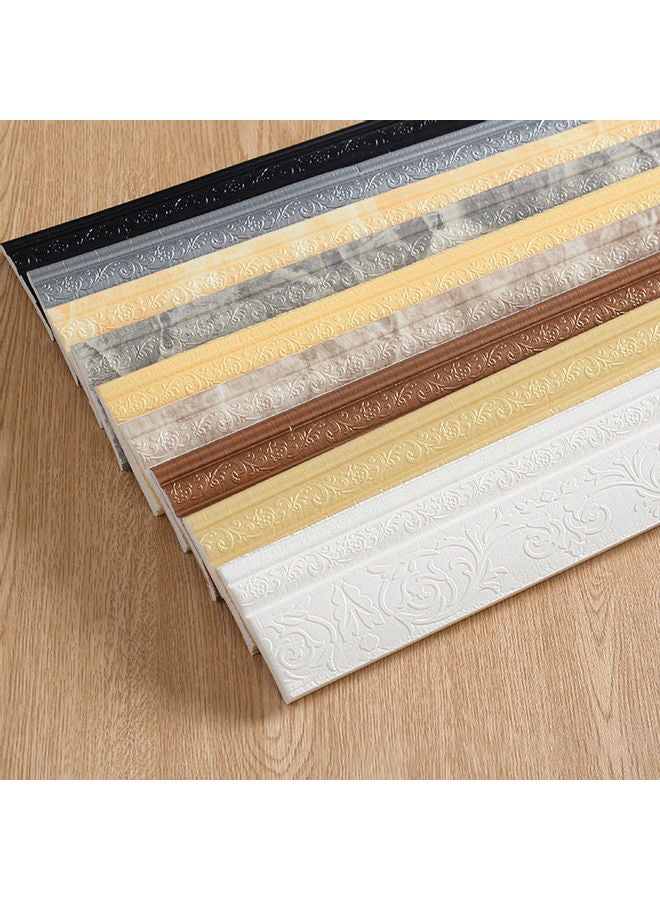 Self-Adhesive 3D Skirting Sticker Foot Line Frame Beige 20 x 10 x 20cm  - Image 3