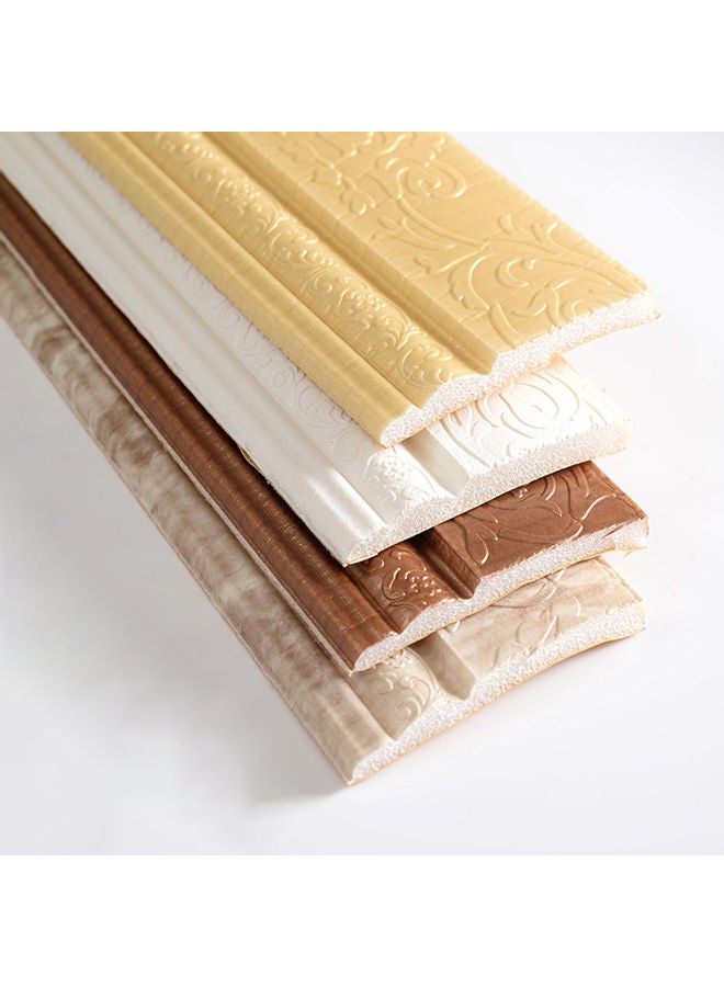 Self-Adhesive 3D Skirting Sticker Foot Line Frame Beige 20 x 10 x 20cm  - Image 4
