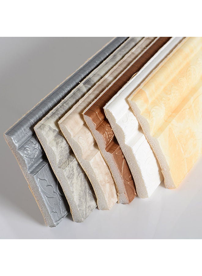 Self-Adhesive 3D Skirting Sticker Foot Line Frame Beige 20 x 10 x 20cm  - Image 5