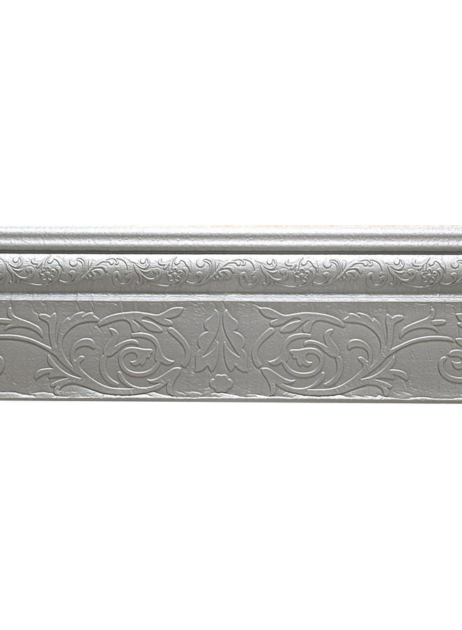 Self-Adhesive 3D Skirting Sticker Foot Line Frame Silver/Grey 20 x 10 x 20cm 