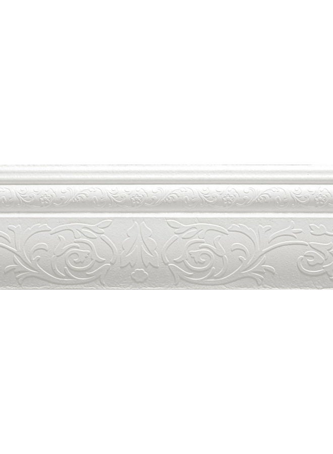 Self-Adhesive 3D Skirting Sticker Foot Line Frame White 20 x 10 x 20cm  - Image 1