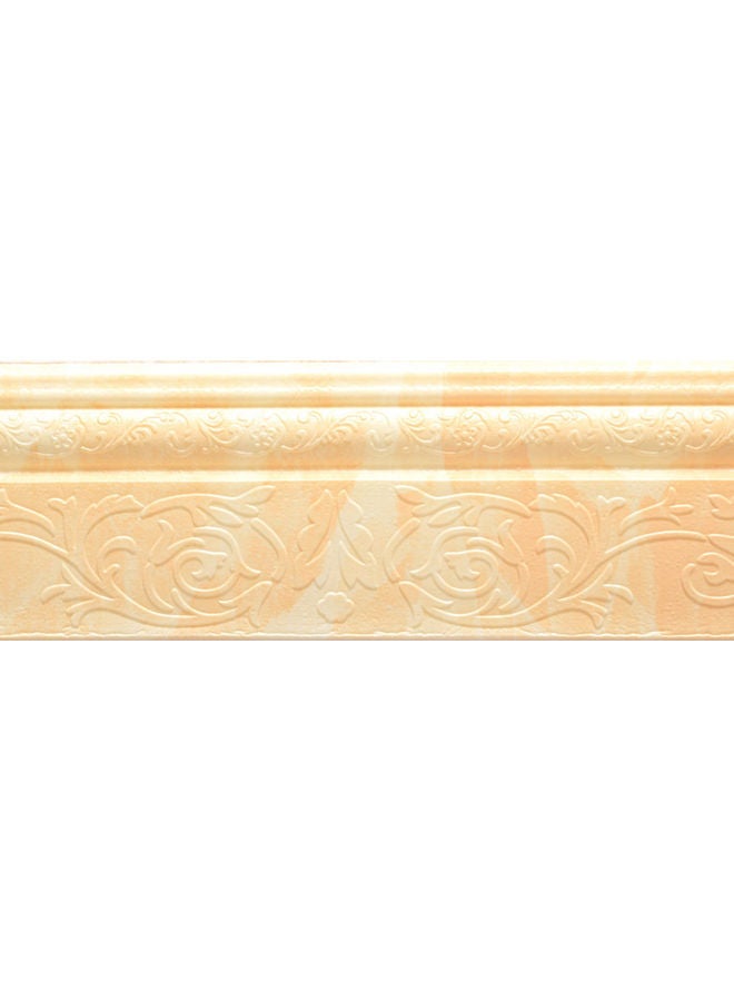 Self-Adhesive 3D Skirting Sticker Foot Line Frame Yellow 20 x 10 x 20cm 
