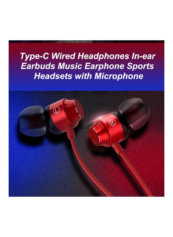 Generic Type-C Wired Headphones Silver  - Image 5