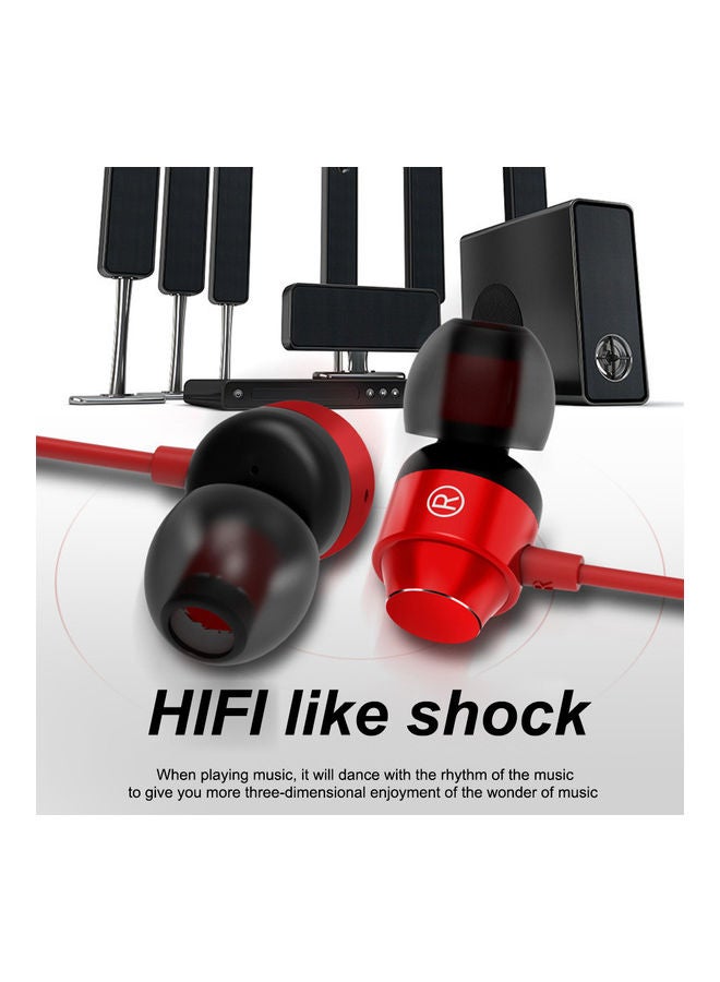 Generic Type-C Wired Headphones Red/Black  - Image 4