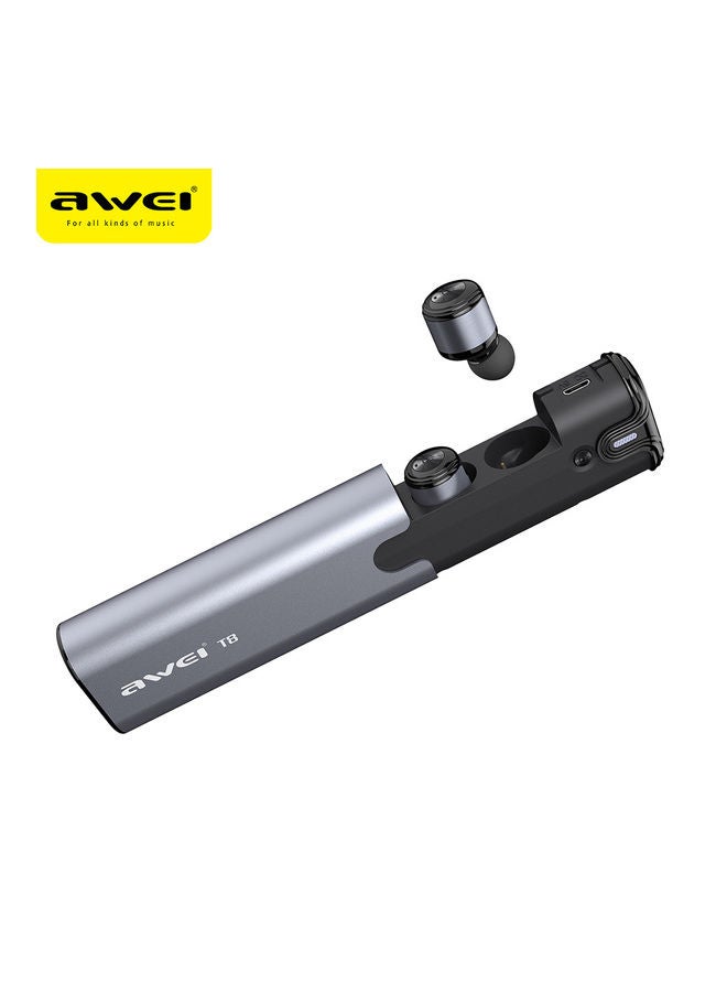 أوي سماعة أذن T8 TWS بالبلوتوث مع علبة شحن رمادي - Image 1