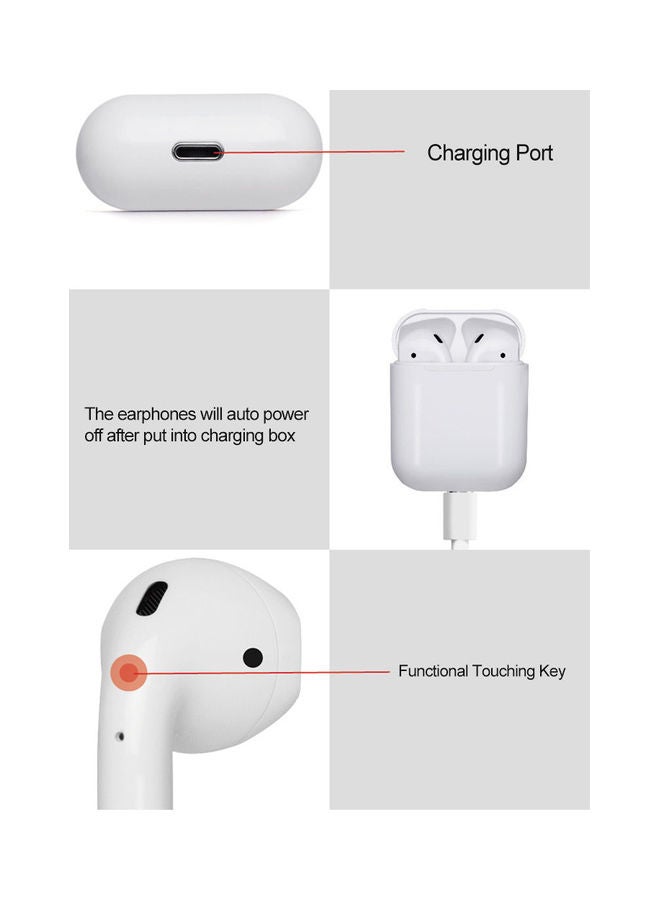Generic - TWS-i12 Bluetooth In-Ear Earphones With Charging Case White - Image 1