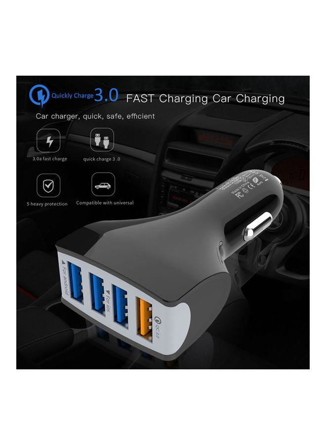 شاحن سيارة محمول بتقنية الشحن السريع QC 3.0 مزود بعدد 4 منافذ USB - Image 4