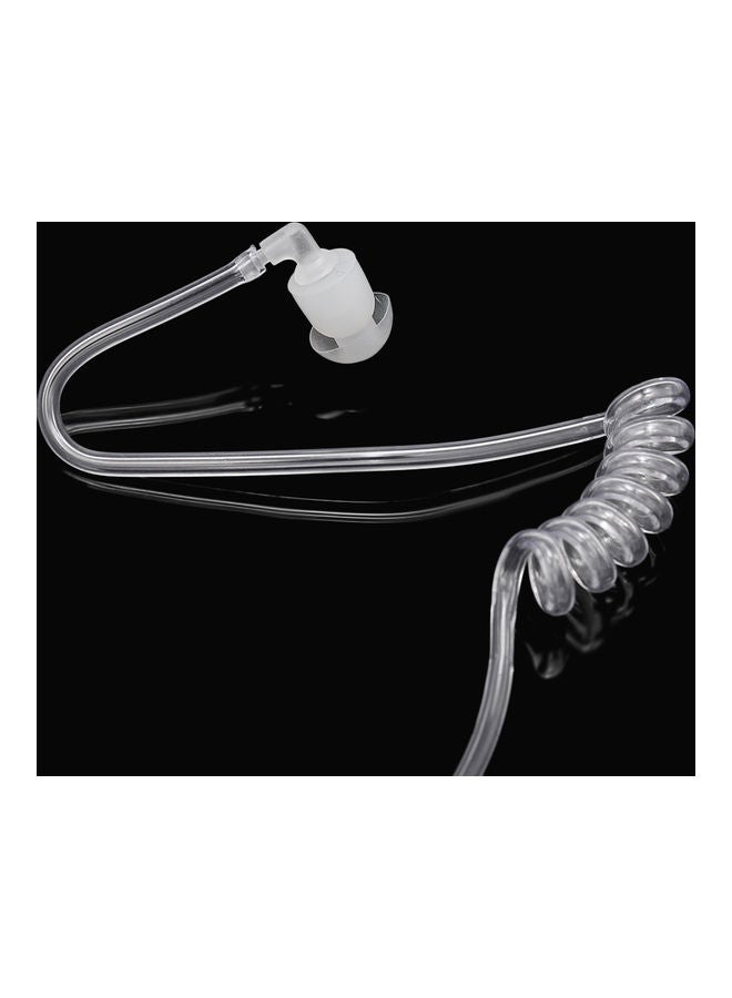 2 Pin Covert Acoustic Tube Earpiece With Mic Black/White  - Image 2