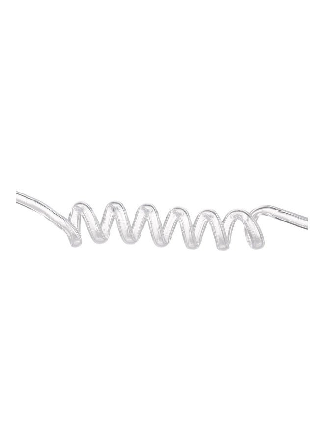 2 Pin Covert Acoustic Tube Earpiece With Mic Black/White  - Image 4