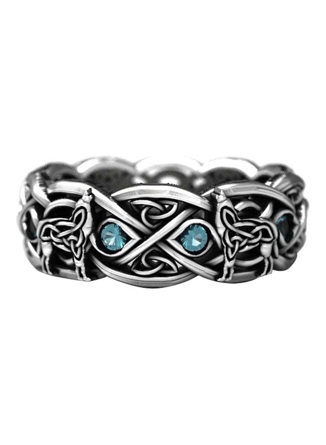Silver Plated Alloy Topaz Studded Ring  - Image 1