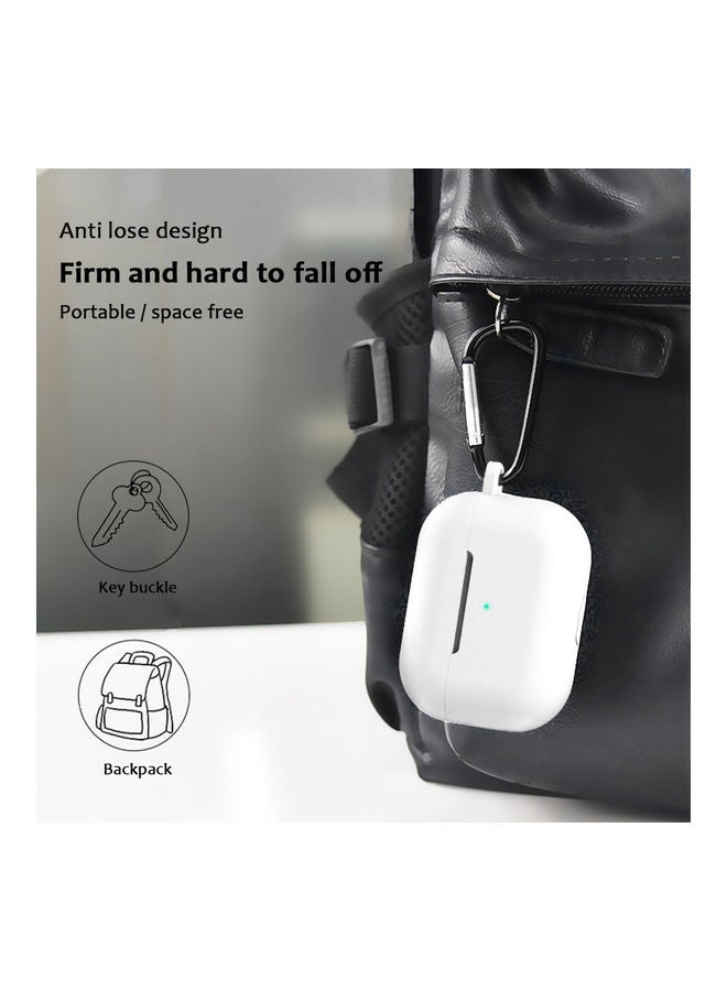 Generic - Set Of 5 Protective Case Cover, Watch Band Holder, Straps, Storage Bag And Hook For Apple AirPods Pro White/Black/Grey - Image 1