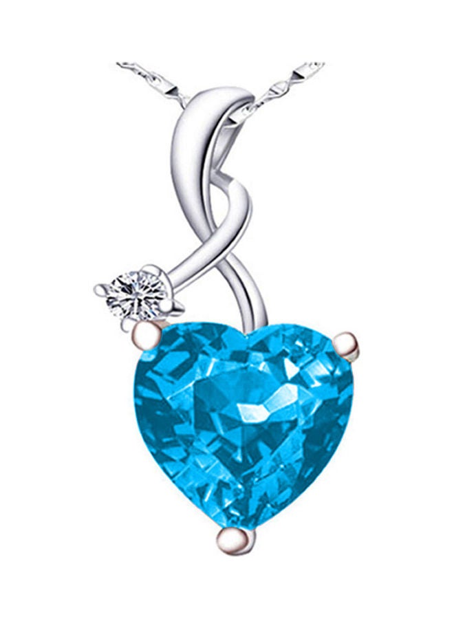 Copper Rhinestone Studded Heart Shape Pendant - Image 1