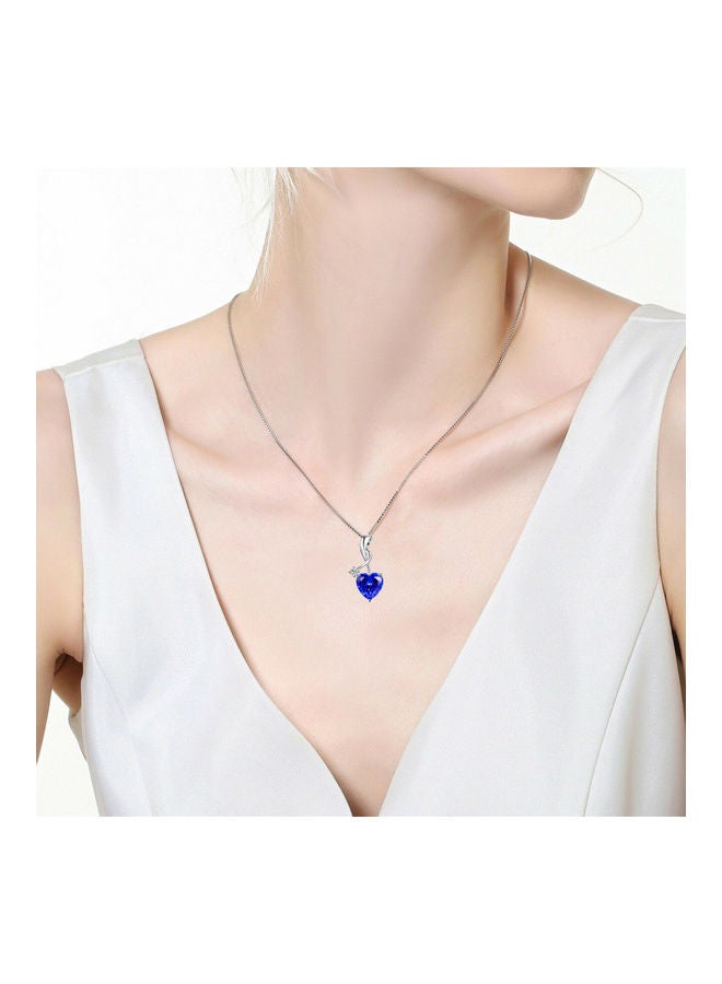 Copper Rhinestone Studded Heart Shape Pendant - Image 2